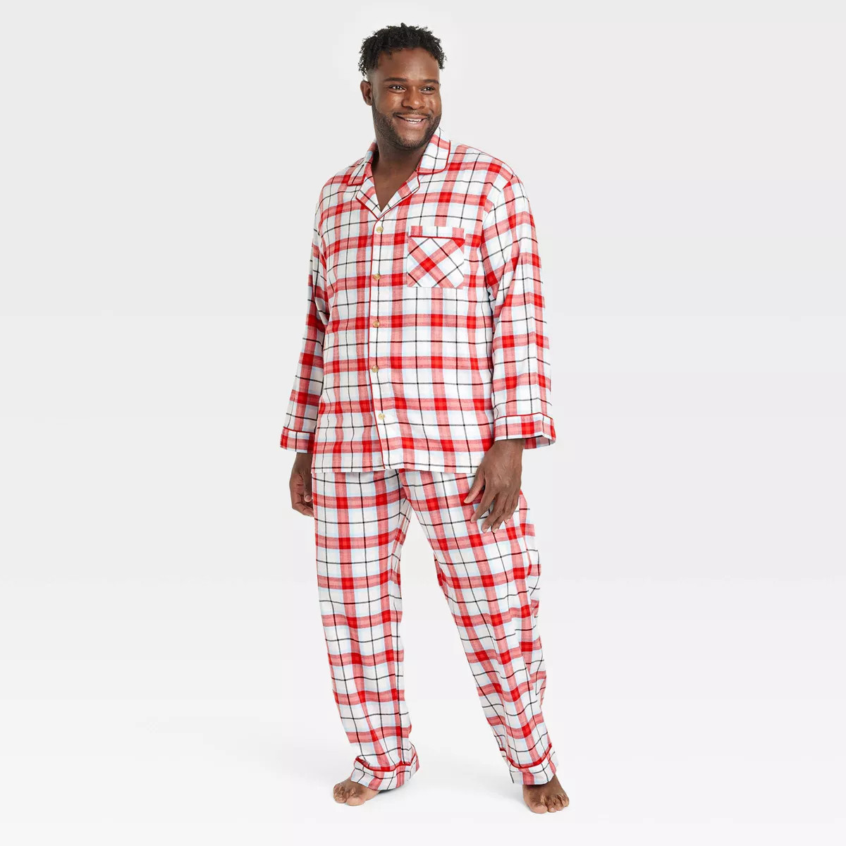 Men's Plaid Flannel Holiday Matching Family Pajama Set - Wondershop™ White | Target