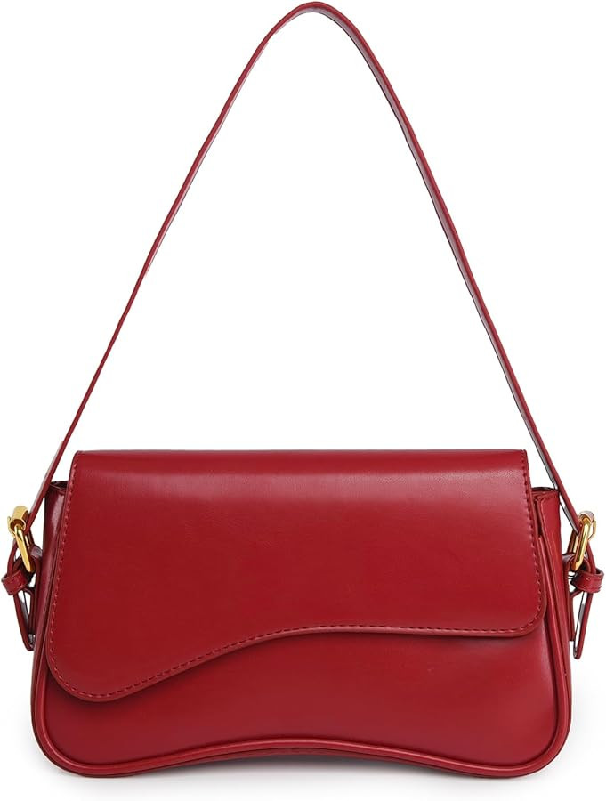 Shoulder Bag for women Clutch Purse Handbag PU Leather Tote Bag with 2 Removable Straps and Zippe... | Amazon (US)