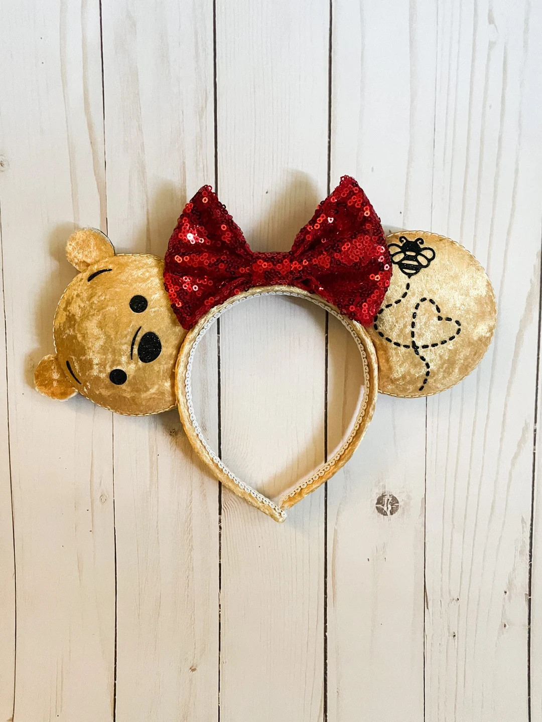 Pooh Bear Inspired Mouse Ears - Etsy | Etsy (US)