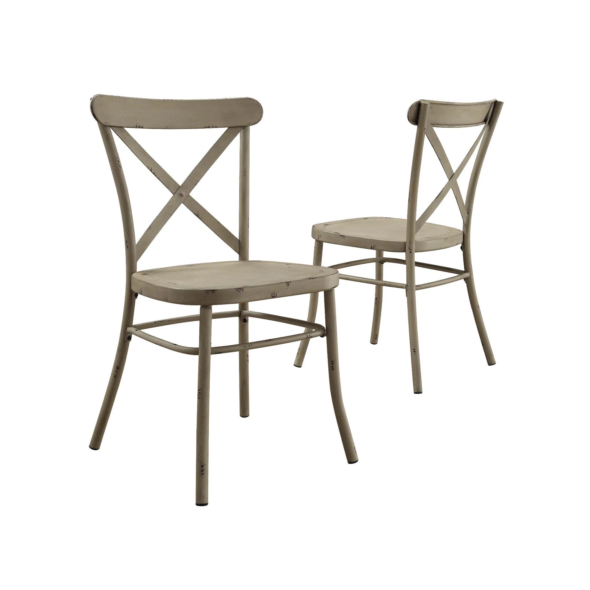 Better Homes and Gardens Collin Distressed White Dining Chair, Set of 2, Multiple Finishes - Walm... | Walmart (US)
