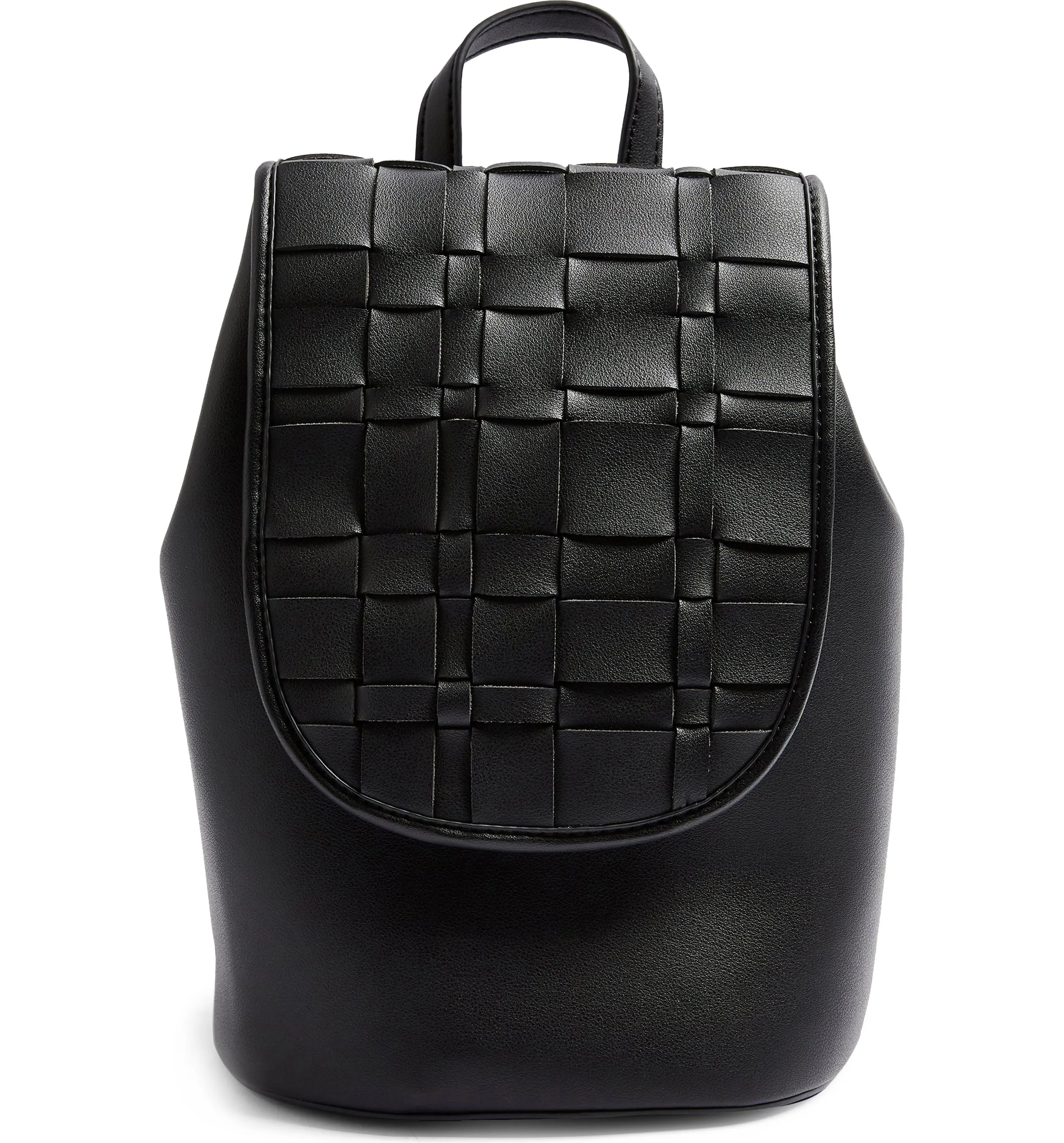 Weave Faux Leather Backpack | Nordstrom