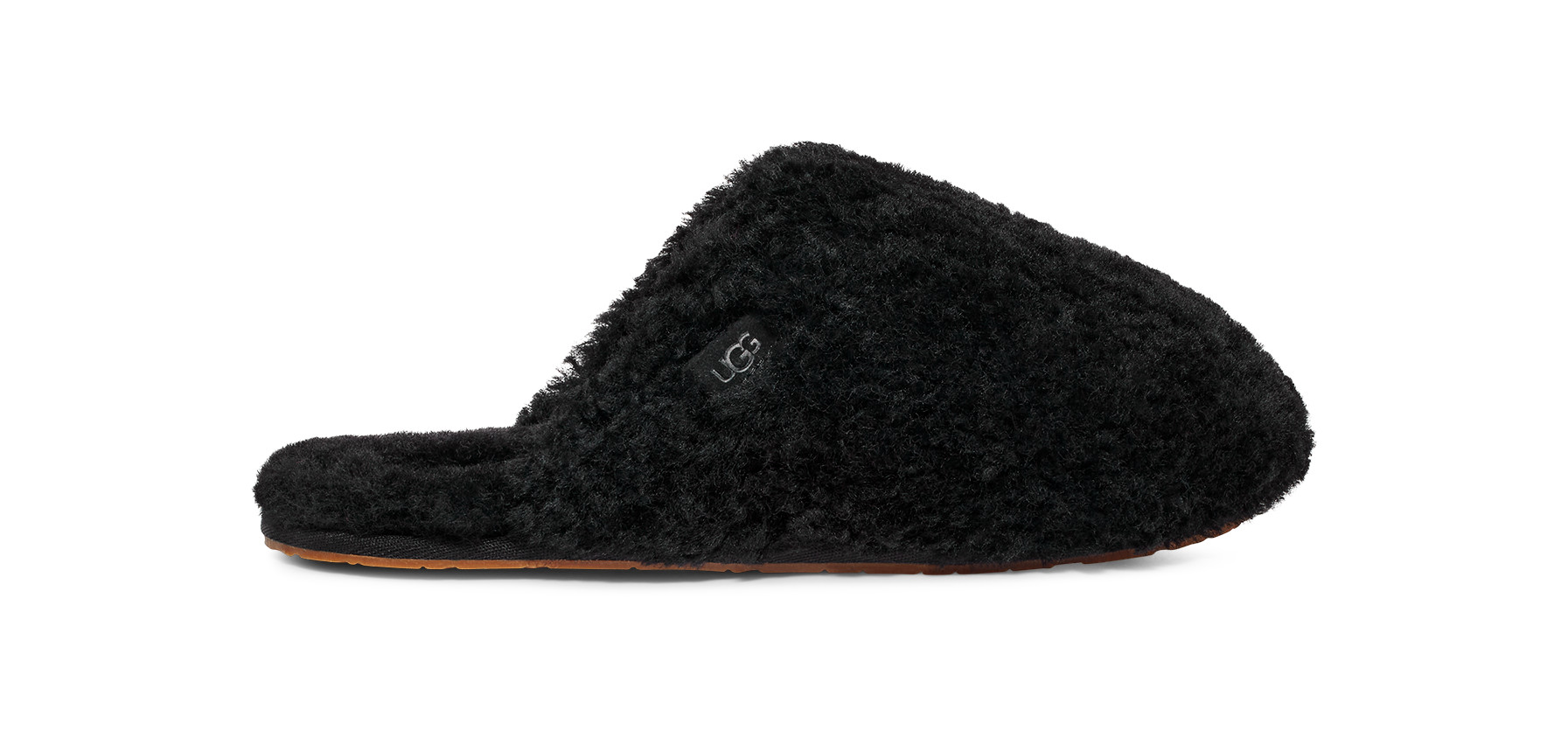 UGG Women's Maxi Curly Slide Sheepskin Slippers in Black, Size 10 | UGG (US)