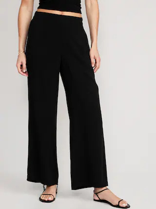 High-Waisted Playa Soft-Spun Wide-Leg Pants for Women | Old Navy (US)