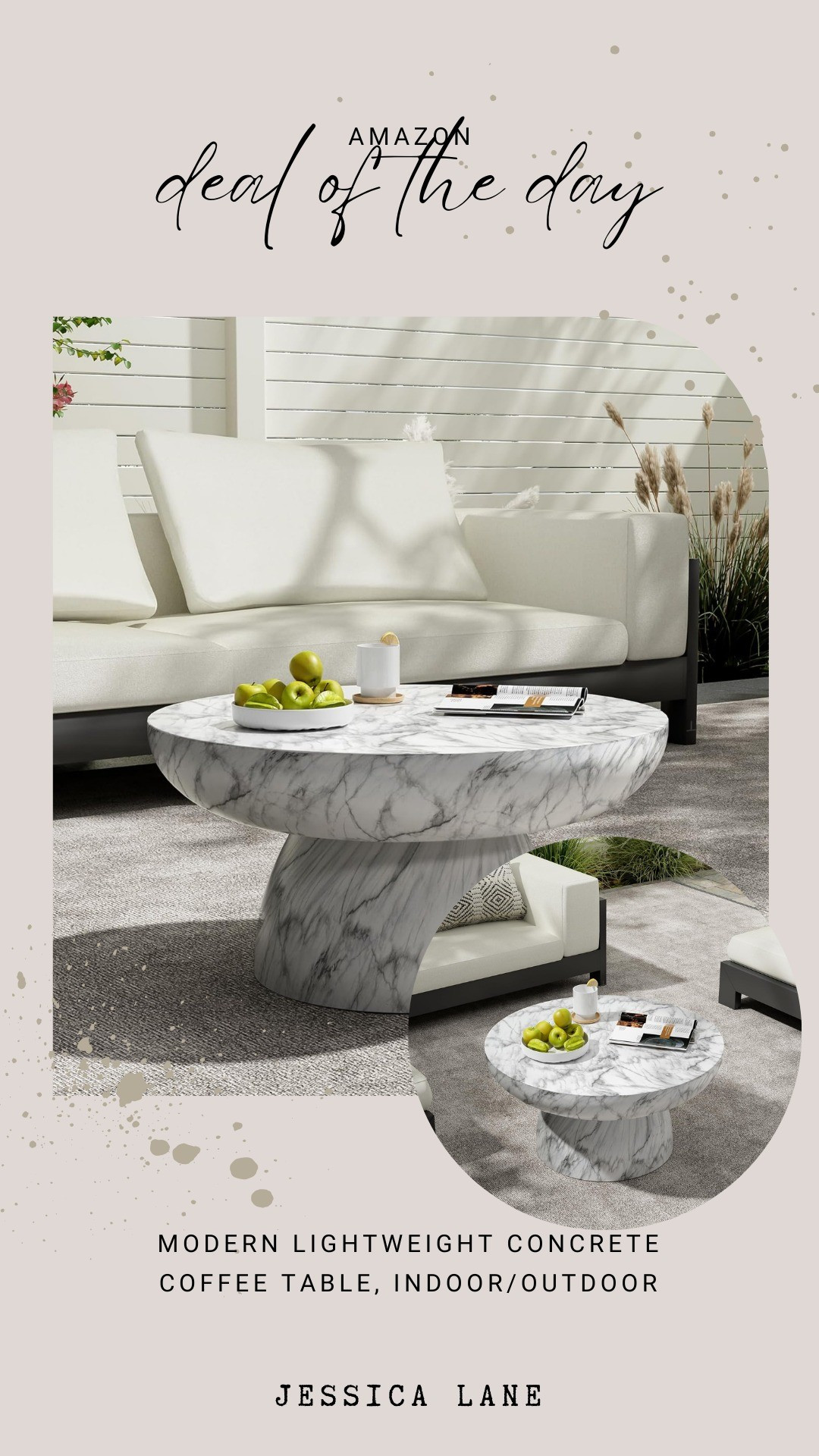 Modern, lightweight, and versatile. This marble-look table transitions seamlessly from the living room to the patio for effortless indoor/outdoor living. #modernhome #patiodecor #amazonfurniture

#LTKSeasonal #LTKSaleAlert #LTKHome