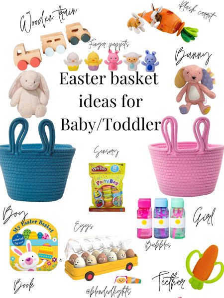Easter basket ideas for Baby/toddler 
#easterbaskets #affordablebasketideas #easter #basketfillers 


#LTKSeasonal #LTKbaby #LTKkids