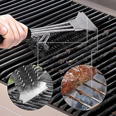 Grill Brush and Scraper - Extra Strong BBQ Cleaner Accessories - Safe Wire Bristles 18"Stainless ... | Amazon (US)