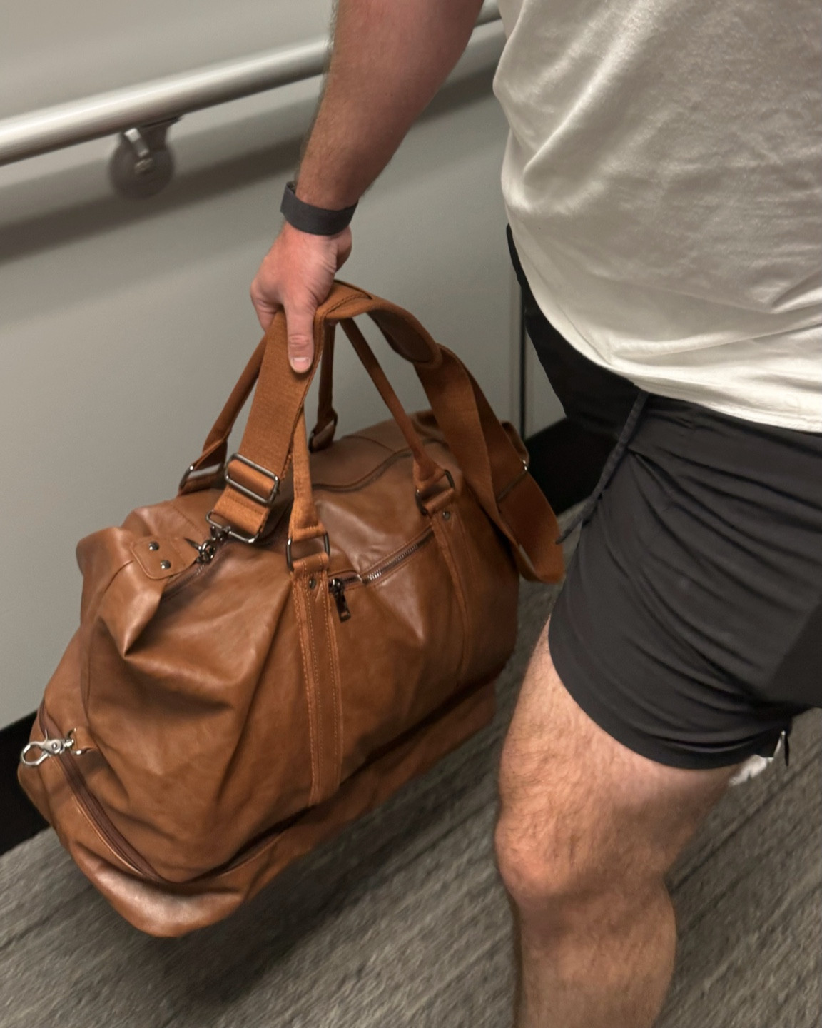 his travel day essentials! 

i just got him this duffel bag from amazon and i cannot believe how many people complimented it!! looks way more expensive than it is! 

men’s duffel bag, men’s travel bag, leather duffel bagg

#LTKTravel #LTKFindsUnder50 #LTKMens