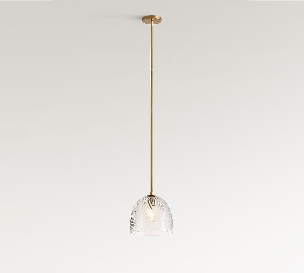 Evangeline Glass Leaf Round Pendant (10") | Pottery Barn (US)