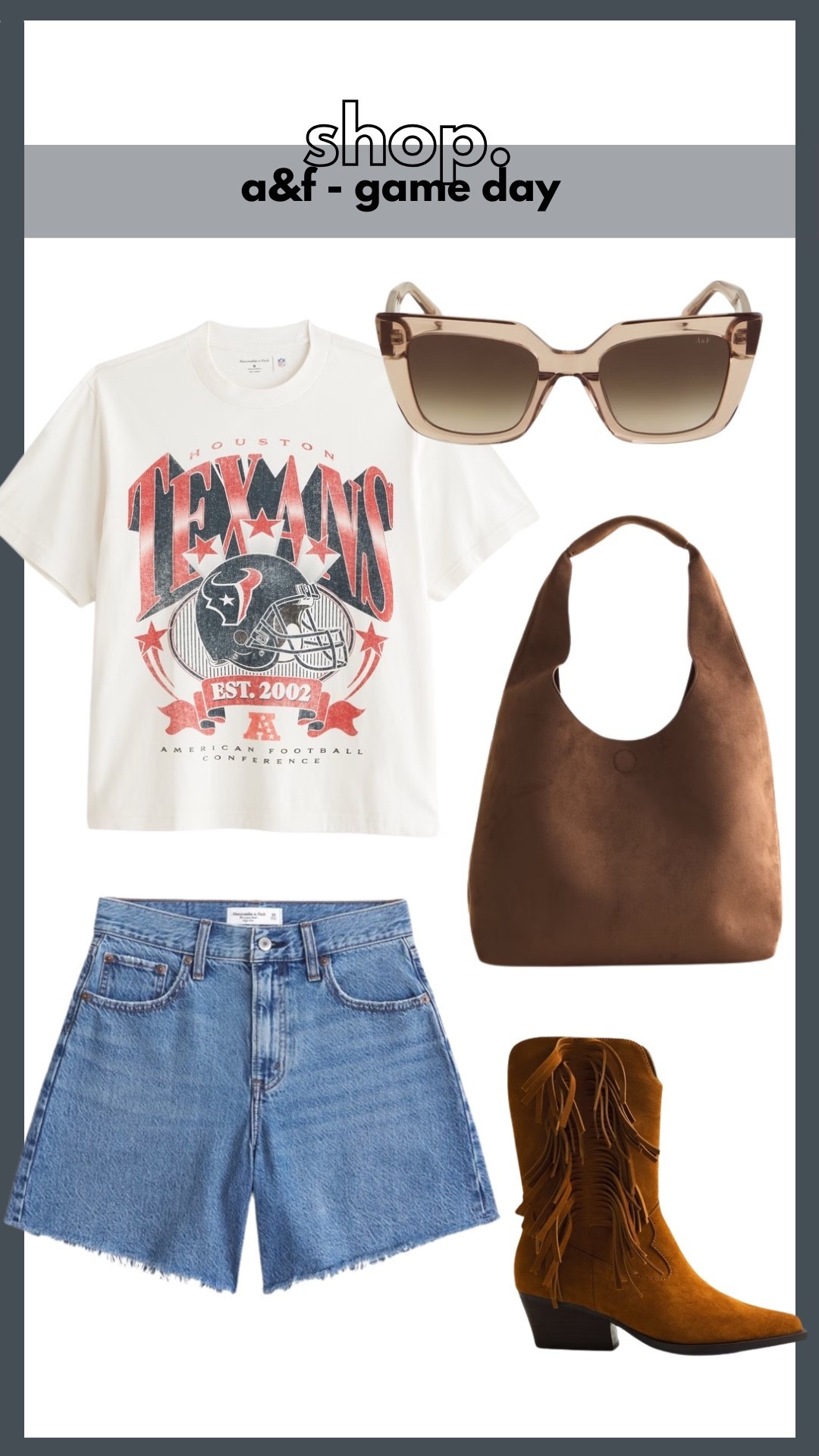 A&f outfit, nfl outfit, football game outfit, game day outfit, fall outfit, jean shorts, boots 

#LTKFindsUnder100 #LTKSeasonal #LTKStyleTip