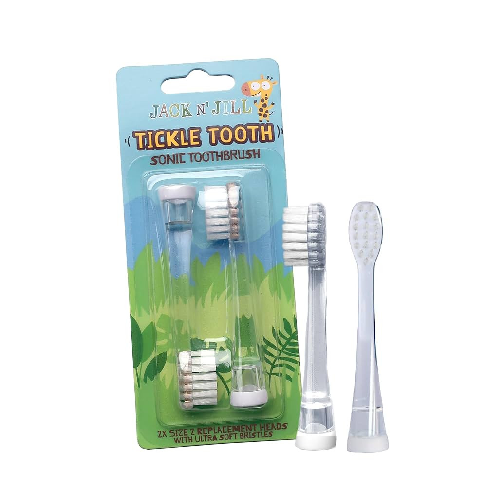 Jack N' Jill Tickle Tooth Sonic Electric Toothbrush Replacement Heads - Gentle Cleaning, Made for... | Amazon (US)