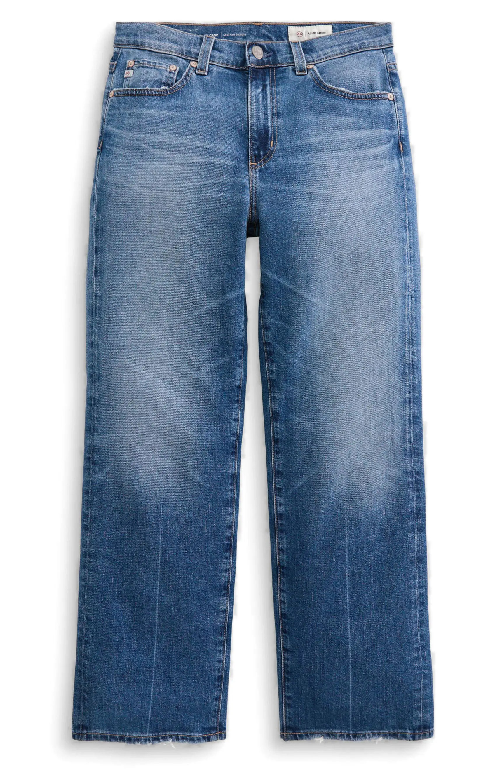 Brinley Mid Rise Ankle Straight Leg Jeans | Nordstrom