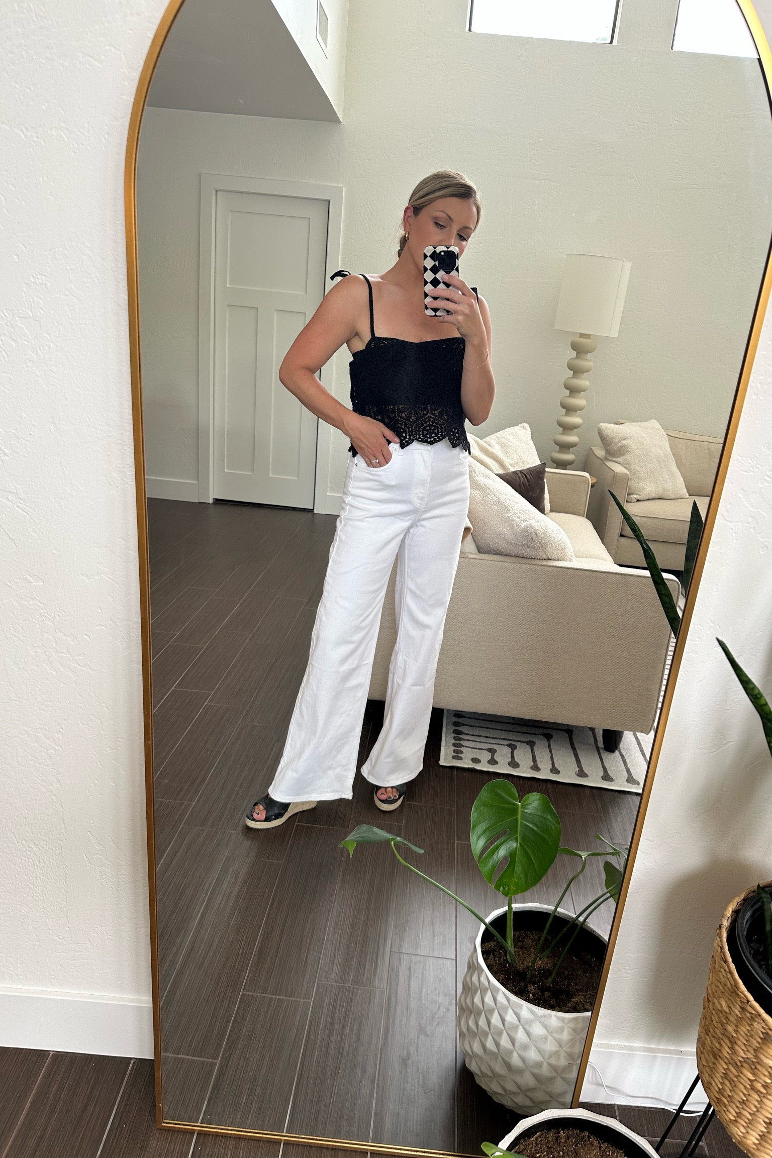 An elevated outfit I would wear out to church, date night, girls night out or on vacation! Size small in top, size 4 in pants  

#LTKunder100 #LTKSeasonal #LTKFind