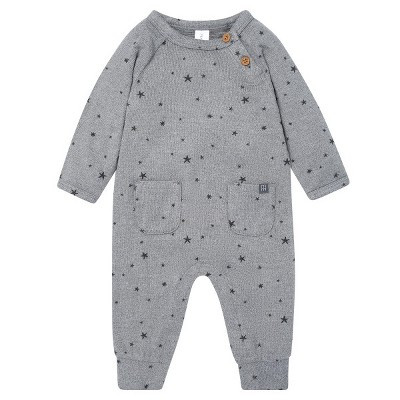 Modern Moments™ by Gerber Baby Boys' Raglan Sleeve & Long Leg Romper, Gray Heather, 24 Months | Target