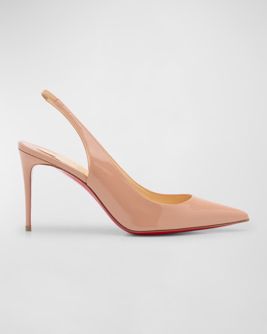 Christian Louboutin Kate Sling Patent Calfskin Red Sole Pumps | Neiman Marcus