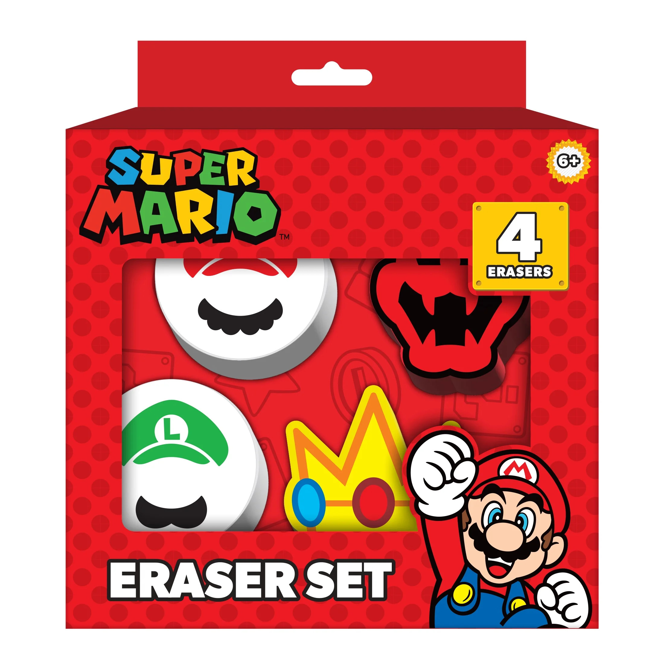 Nintendo Super Mario Eraser Set, 4 Count | Walmart (US)