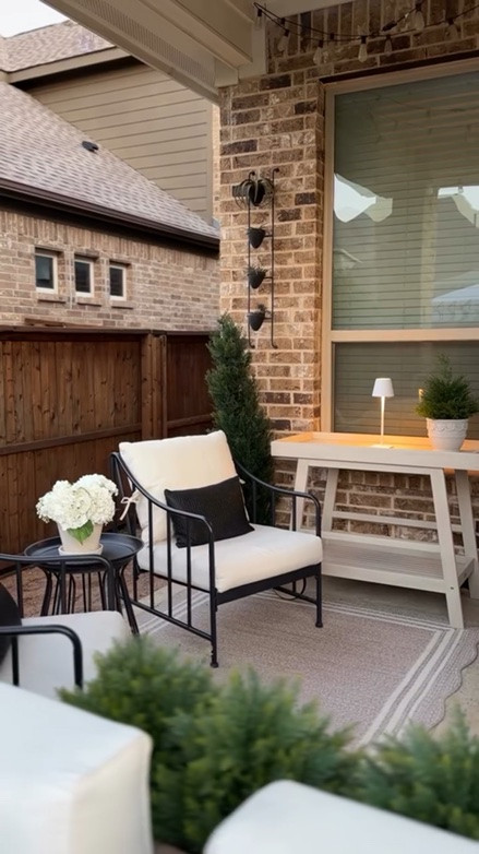 I’ve had this seating set for years and still love it, so instead of replacing it, I focused on refreshing the space around it. I added a new little planter, swapped in an outdoor rug and pillows I already had, and brought out a little bar cart I recently picked up that I know is going to get so much use this summer.
It’s amazing how a few small changes can make a space feel completely new again, without starting from scratch.

#outdoorliving #walmarthome #backyarddecor #patiorefresh #threetimesahome