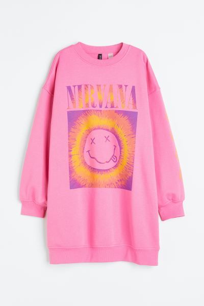 Oversized Printed Sweatshirt Dress | H&M (US)