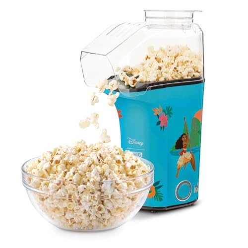 Disney Dash Fresh Pop Popcorn Maker - Oil-Free, Air Popcorn Popper - With Measuring Cup & Recipe Guide - Perfect for Movie Nights - 16 Cups, Moana | Amazon (US)