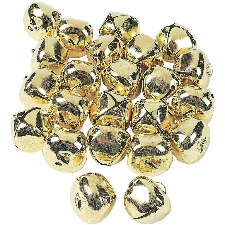 Large Gold Jingle Bells - Bulk Set of 24 - Christmas Crafts and Supplies | Walmart (US)