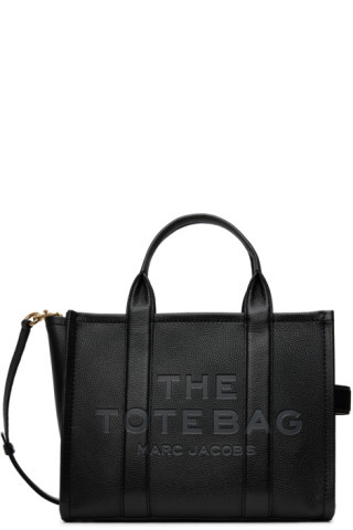Marc Jacobs - Black 'The Leather Medium Tote Bag' Tote | SSENSE