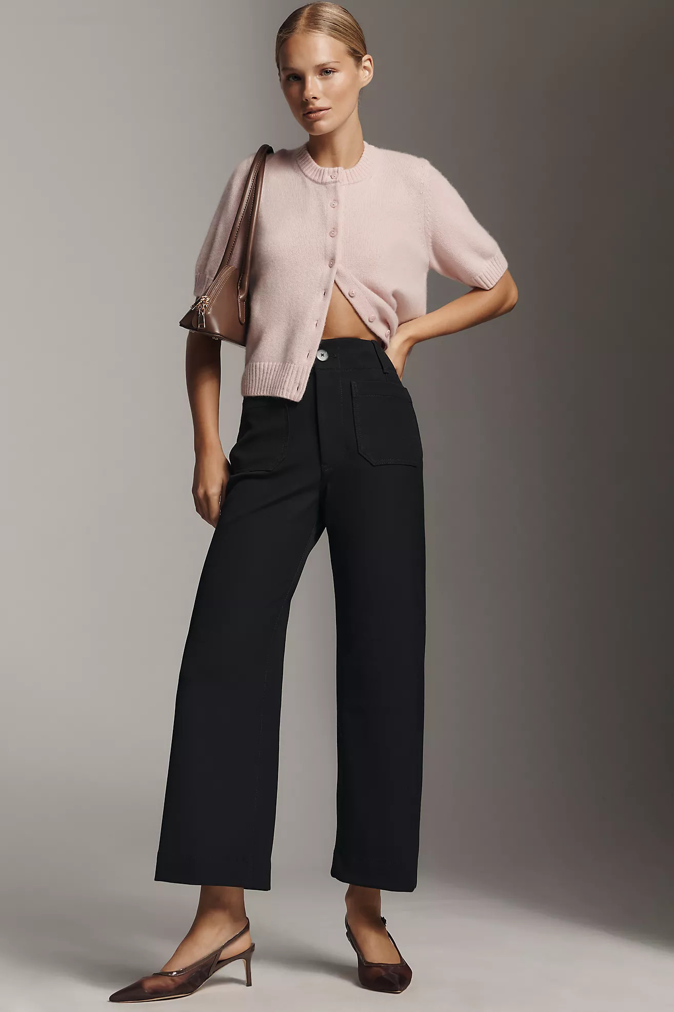 The Colette Crop Stretch-Twill Pants by Maeve | Anthropologie (US)