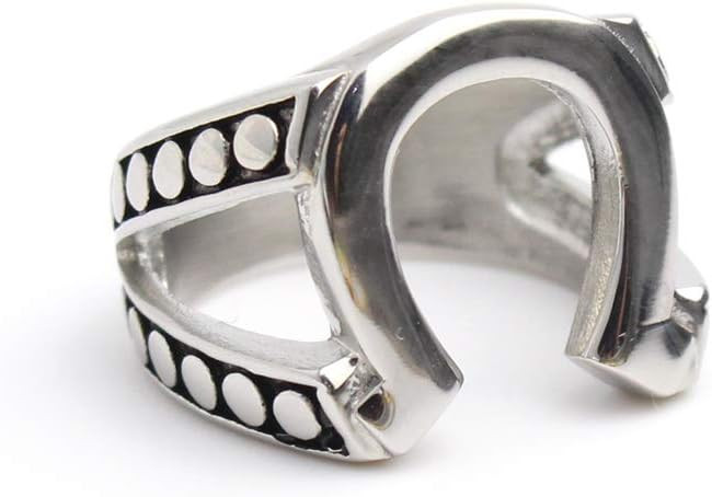 Stainless Steel Mens Gift Jewelry Justified Horseshoe Ring Tv Props Replica US Size 7 8 9 10 11 1... | Amazon (US)