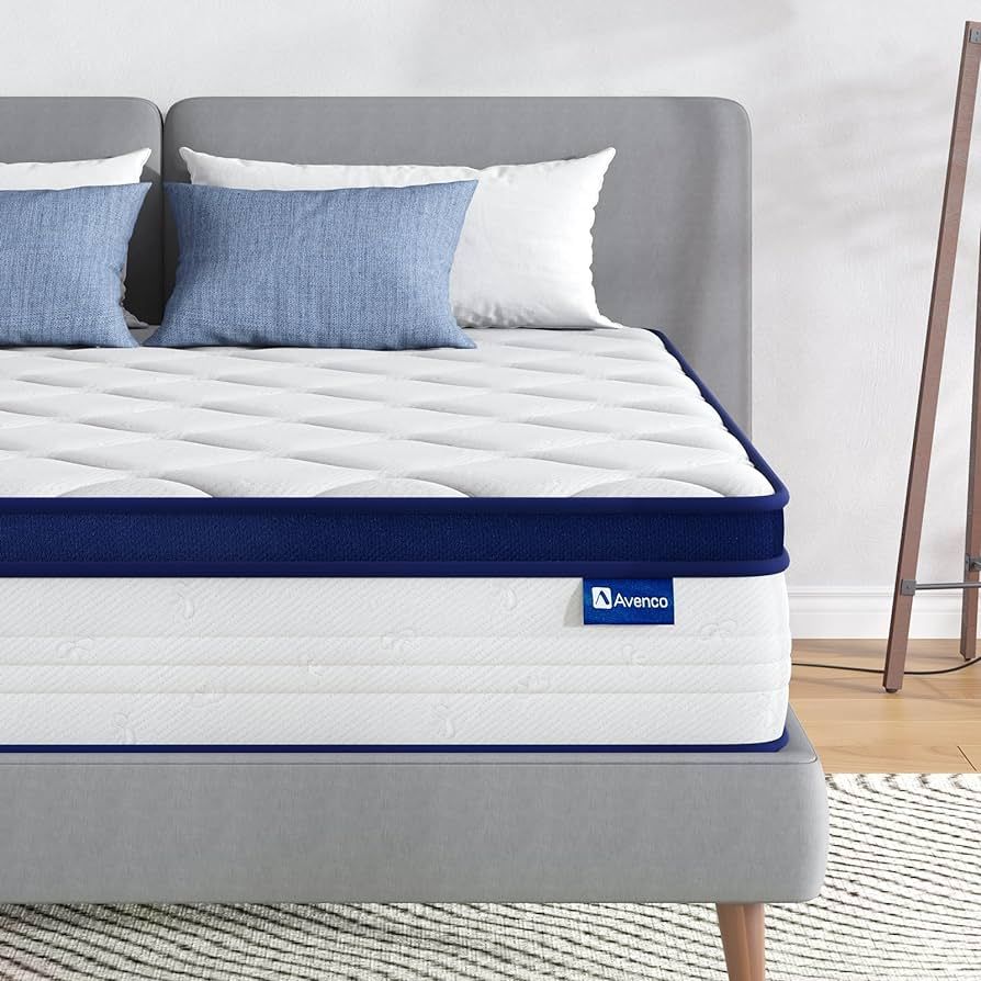 Avenco King Size Mattress, 12 Inch King Mattresses in a Box, Hybrid Spring Mattresses with Comfor... | Amazon (US)