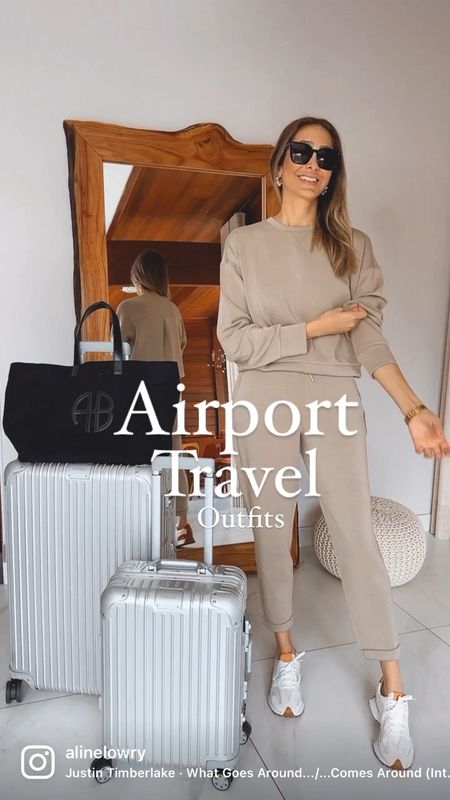 Travel / Airport outfits that are extremely comfortable and stretchy It fits true to size . Wearing a size small on all pieces . Use code: ALINEXSPANX for a 10% off and free shipping 

#LTKtravel #LTKstyletip #LTKshoecrush