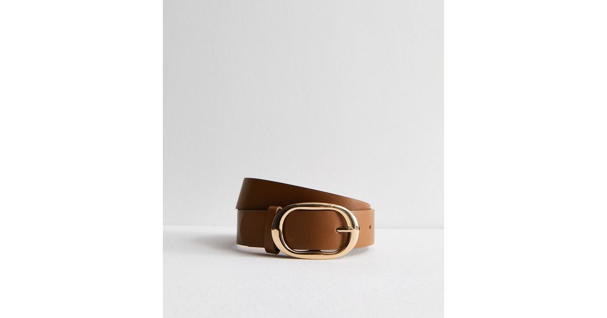 Tan Oval Buckle Belt | New Look | New Look (UK)
