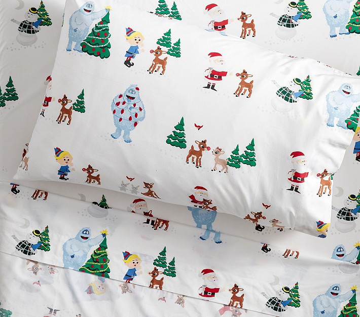 Rudolph® Glow-in-the-Dark Sheet Set | Pottery Barn Kids