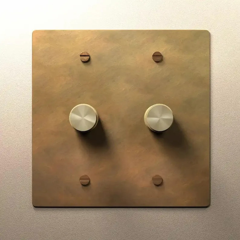 Light Switch, Dimmer, Outlet - Aged Brass Wall Plate - Etsy | Etsy (US)