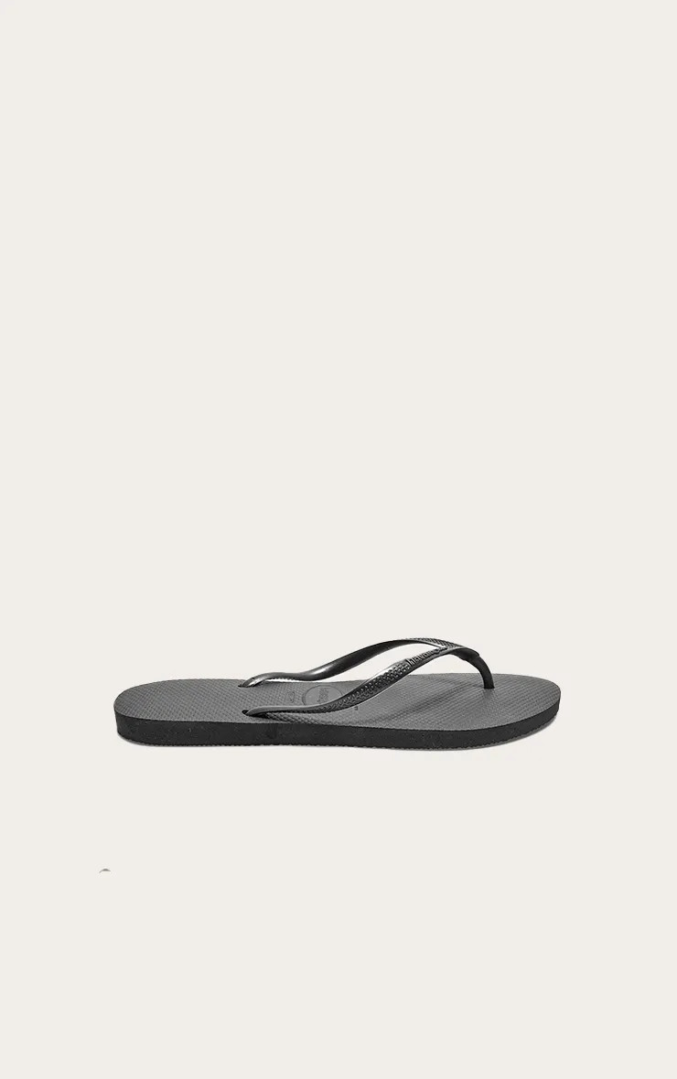 Black Light Blacken Havaianas Slim | PrettyLittleThing | PrettyLittleThing UK