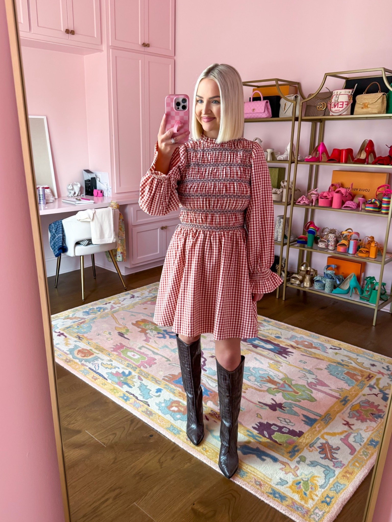 Smocked dress / early fall outfit 
Size: XS

#LTKPetite