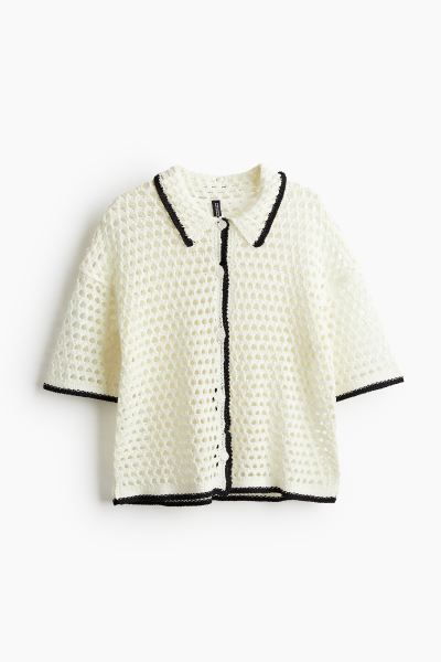 Pointelle-knit cardigan | H&M (UK, MY, IN, SG, PH, TW, HK)