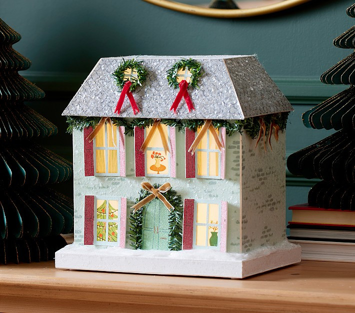 Rifle Paper Co. Classic Light Up Mantel Village | Pottery Barn Kids