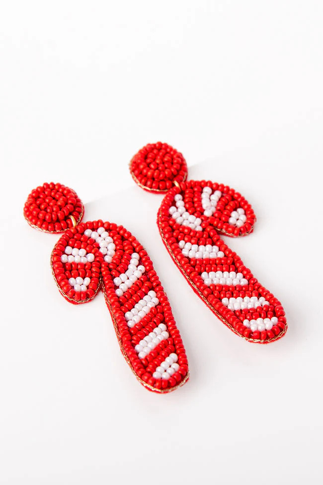 Candy Cane Earrings | Pink Lily