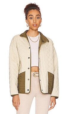 ALLSAINTS Madison Reverse Jacket in White & Khaki from Revolve.com | Revolve Clothing (Global)