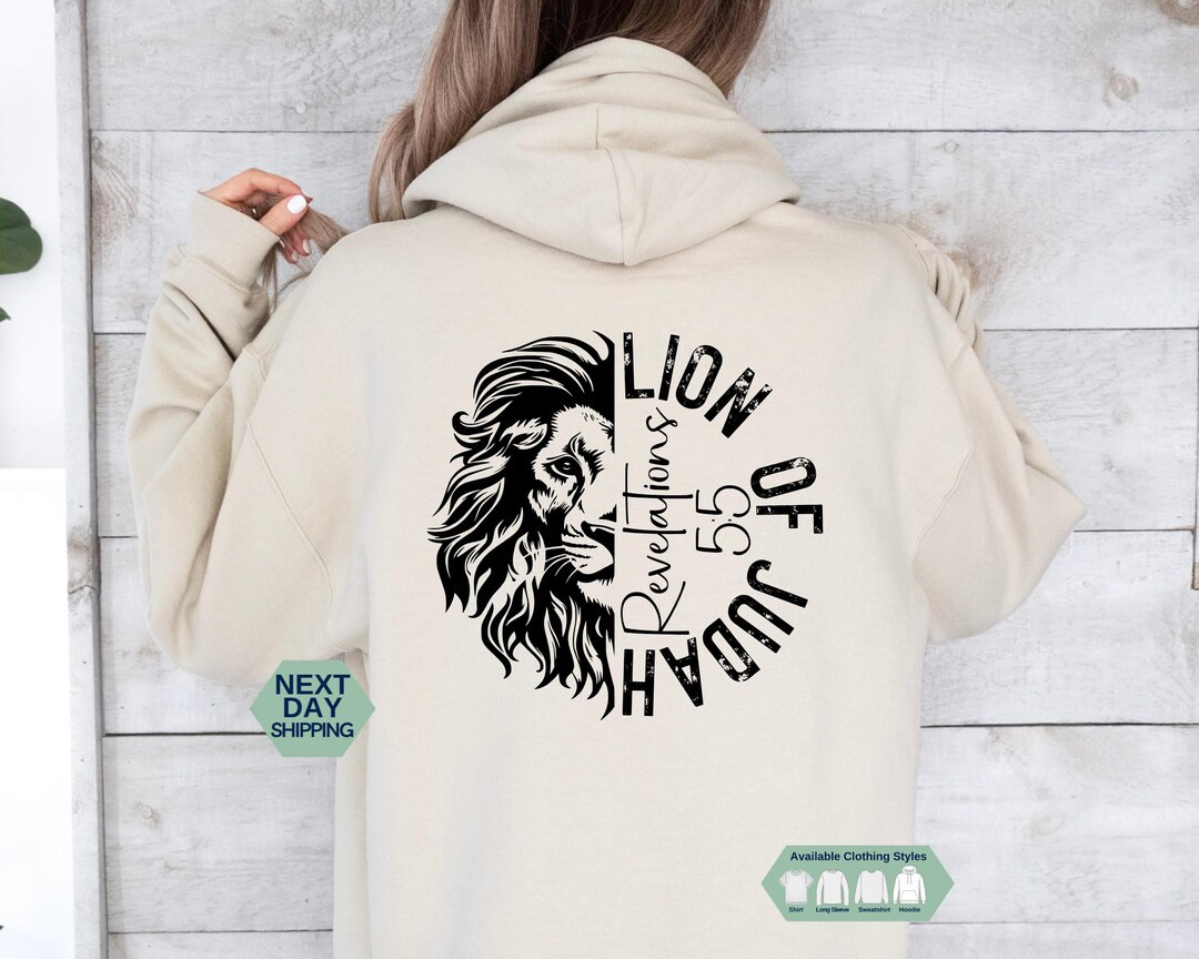 Lion Of Judah Sweatshirt, Aesthetic Hoodie, Jesus Lover Shirt, Christian Hoodie, Revelations 5:5,... | Etsy (US)