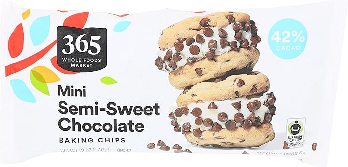 365 by Whole Foods Market, Mini Semi-Sweet Chocolate Baking Chips, 12 Ounce | Amazon (US)
