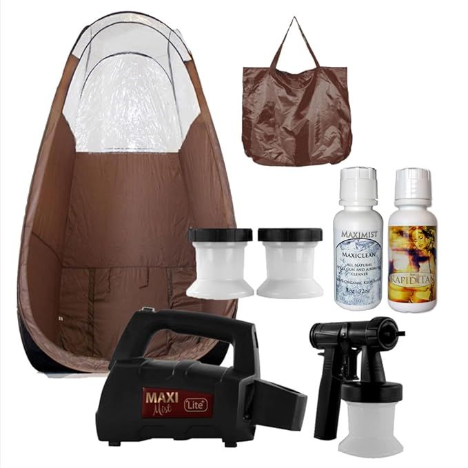 MaxiMist Spray Tan Machine with Tent - HVLP Airbrush Tanning Kit & Booth, Sunless Spray Tan Machi... | Amazon (US)