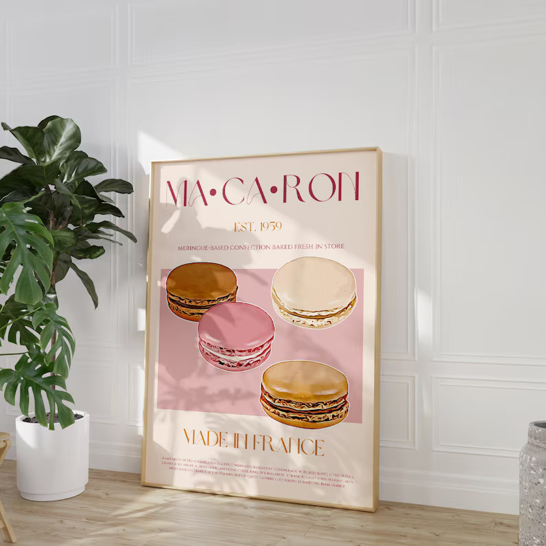 Macaron Wall Art, Exhibition Poster, Mid Century Print, Digital Download, Large Downloadable Art,... | Etsy (US)