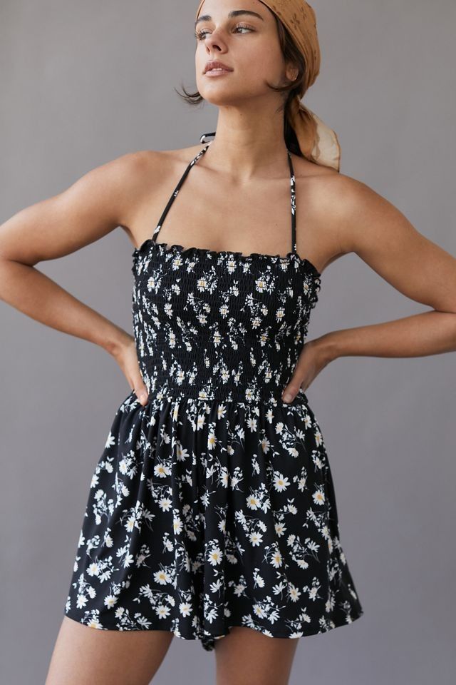 UO Smocked Romper - Summer Outfits | Urban Outfitters (US and RoW)