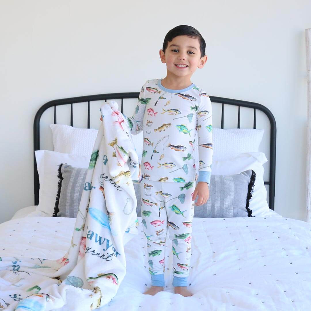 Gone Fishing Two Piece Pajama Set | Caden Lane