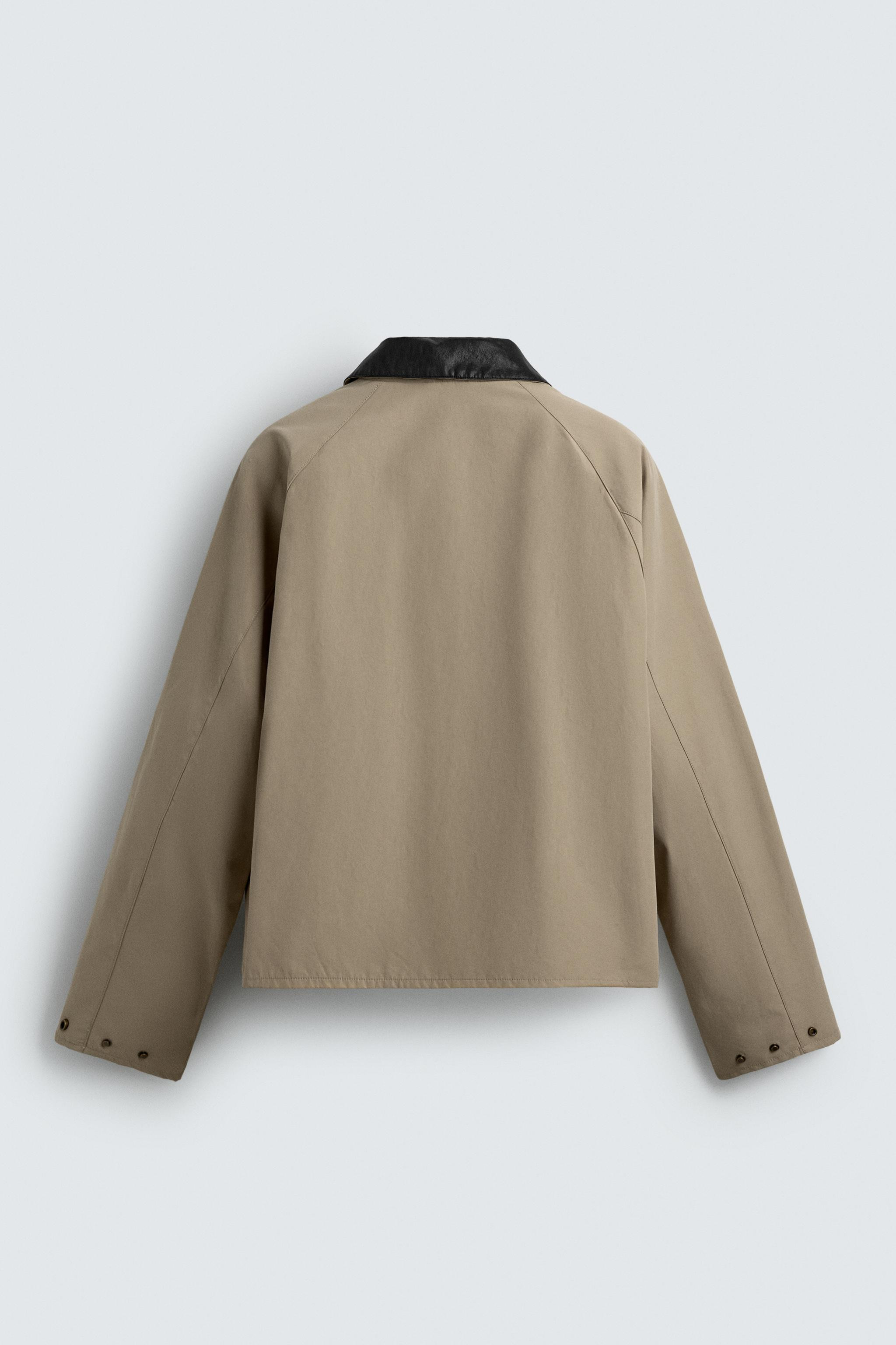 CONTRAST COLLAR OVERSHIRT | Zara US