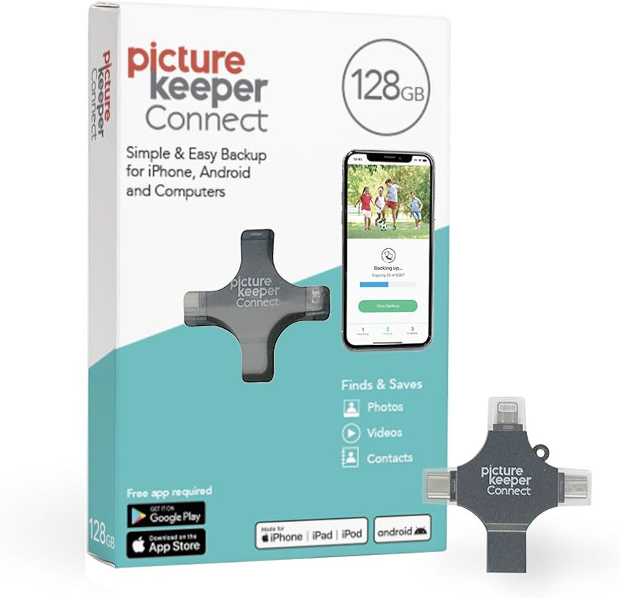 Picture Keeper Connect for iPhone, Android, USB-C, PC & Mac- 128GB USB Backup for Photos, Videos,... | Amazon (US)