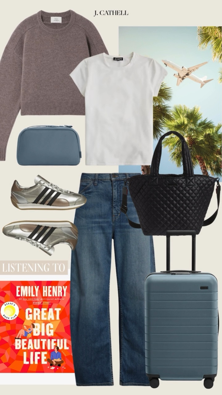 ✈️ In-Flight Fashion, but Make It Chic ✈️
Who says travel style has to mean leggings and an oversized hoodie? Comfort can look polished with matching sets, relaxed denim, walkable sneakers, and a carry-on + tote combo that’s as functional as it is stylish.

To make your flight even better, I’ve paired each look with a podcast recommendation from readers—everything from motivating listens like The Mel Robbins Podcast to juicy chats on Lipstick on the Rim and true-crime favorites like Crime Junkie. Perfect for passing the time in the air (or on a road trip 🚗).

All of these chic and comfy travel outfits are shoppable now at jcathell.com—because comfort and style should always be a round-trip ticket.

What’s your go-to podcast for a long flight? Drop your recs below so I can add them to my queue 🎧✨

Travel outfit, sneakers, jeans, tote bag, carry-on, luggage, T-shirt 

#LTKOver40 #LTKStyleTip #LTKTravel