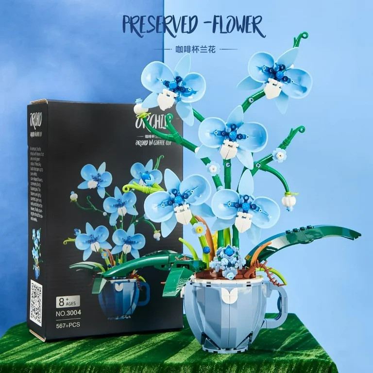 Blue Orchid Ideas Flowers Building Block Set,Compatible with Lego Flowers Home Decor Gift for Mot... | Walmart (US)