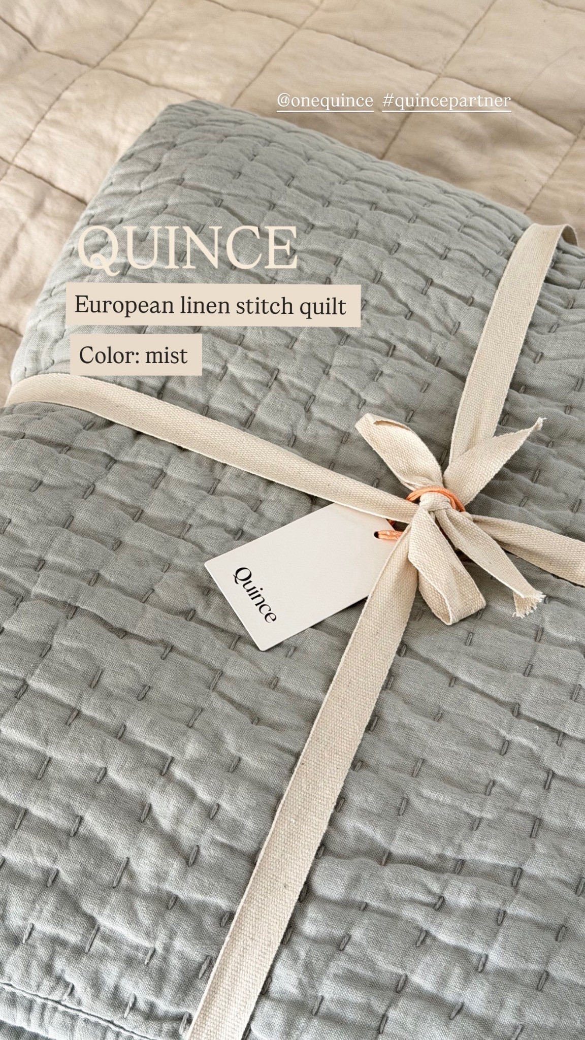Story 2: close up quilt 

The bedding from @onequince instantly elevated this bedroom, especially the European Linen Stitch Quilt. It has that relaxed linen texture with subtle stitched detail that makes the bed feel layered and intentional without looking overdone.

It adds beautiful dimension without feeling heavy, so it works on its own or layered over sheets depending on the season. The neutral tone mixes easily with everything and gives that calm, timeless foundation I always look for in a bedroom.

The quality feels elevated, but the pricing makes it even better.

#quincepartner




#LTKHome #LTKSaleAlert