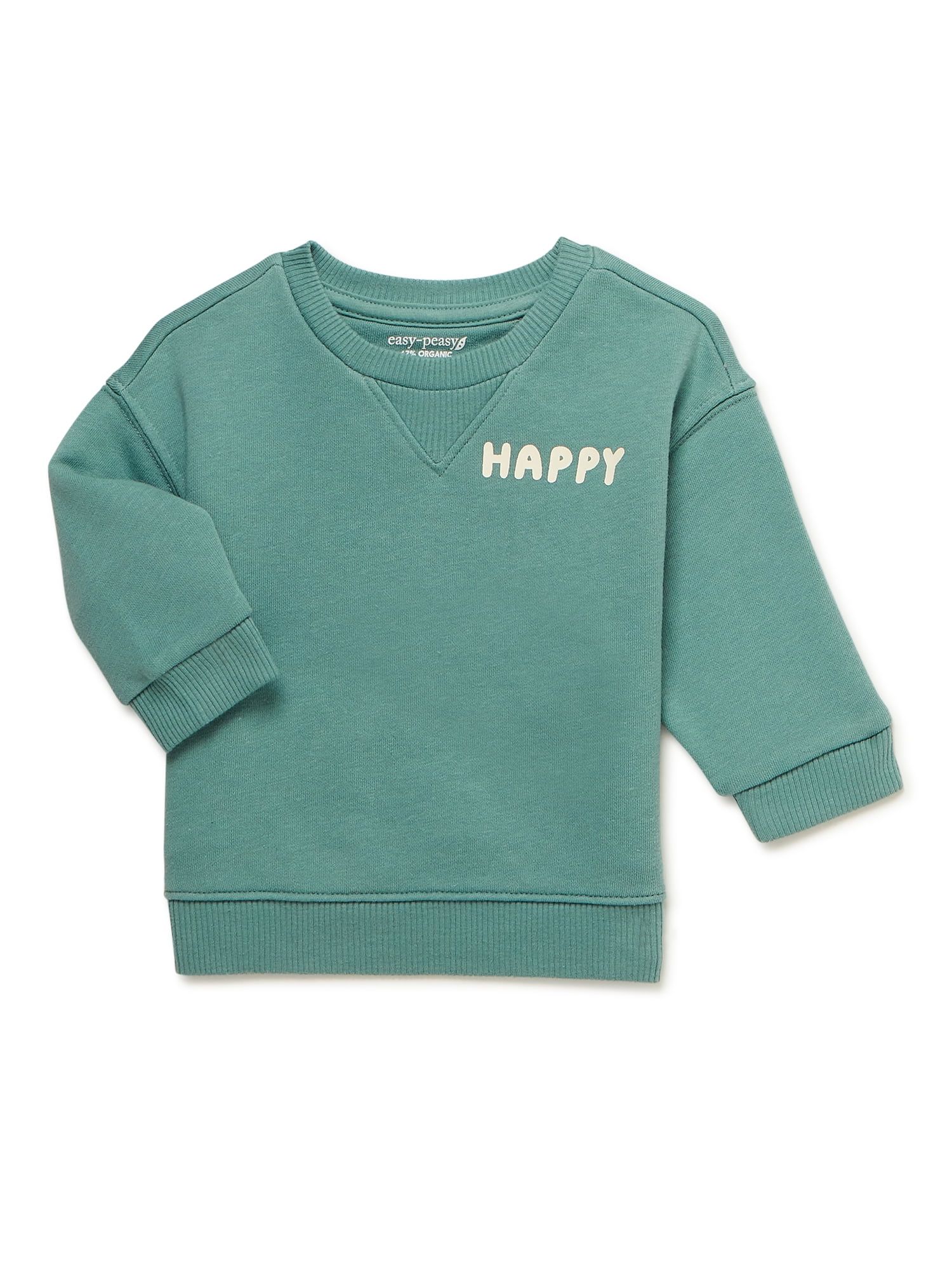 easy-peasy Baby Solid French Terry Crew Sweatshirt, Sizes 0/3-24 Months | Walmart (US)