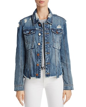 Blanknyc Sneak Peek Paneled Distressed Denim Jacket | Bloomingdale's (US)